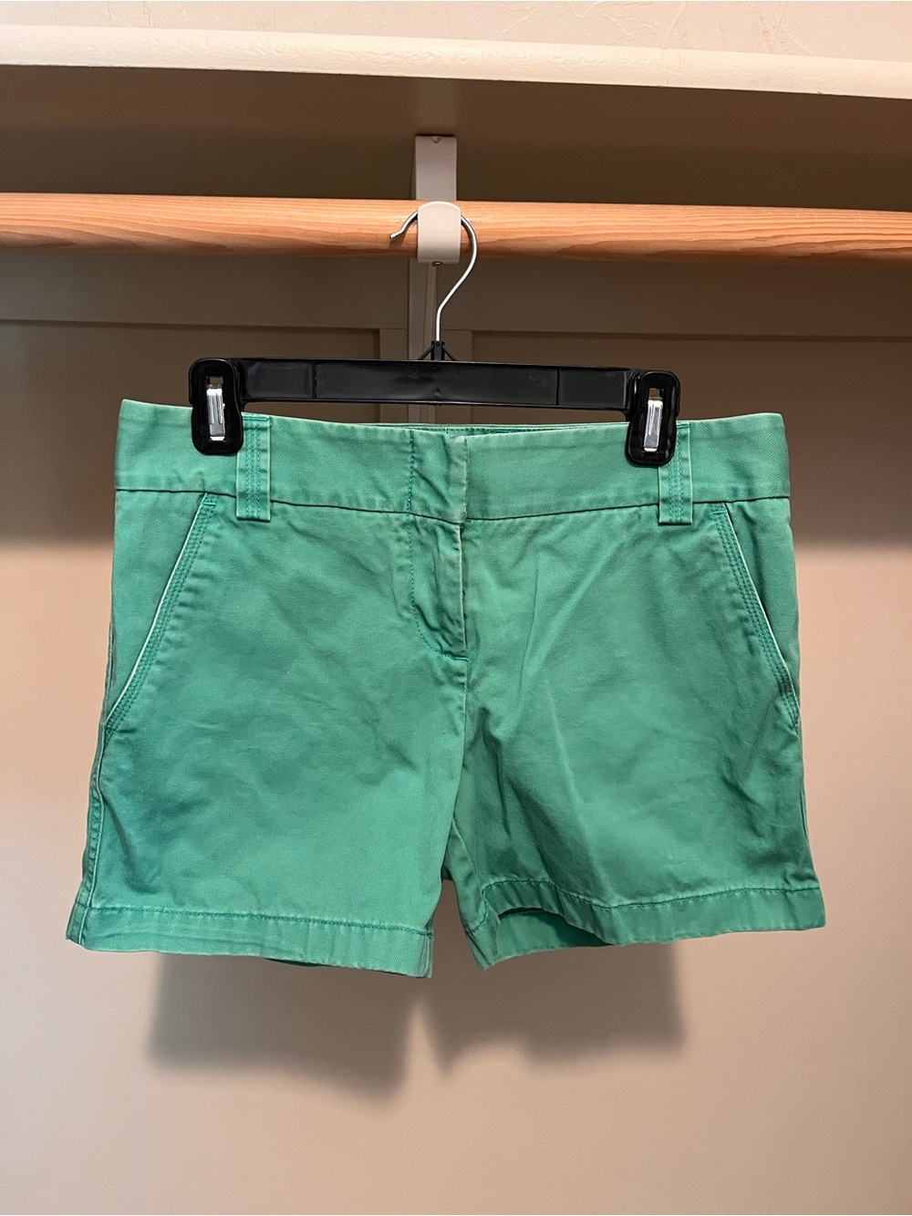 J. Crew Green Cotton Bermuda Shorts